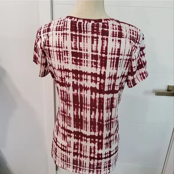 Vince Abstract Print T-shirt Short Sleeve Size L - Picture 4 of 9